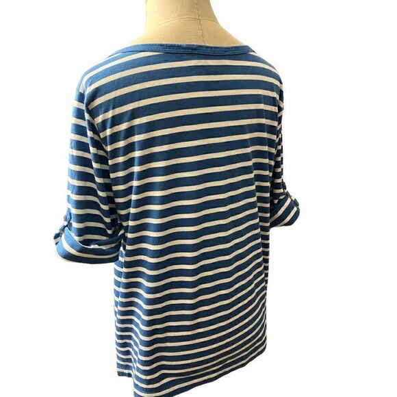 Jones New York Green/White Stripe Top / SZ: 1X - Picture 9 of 11